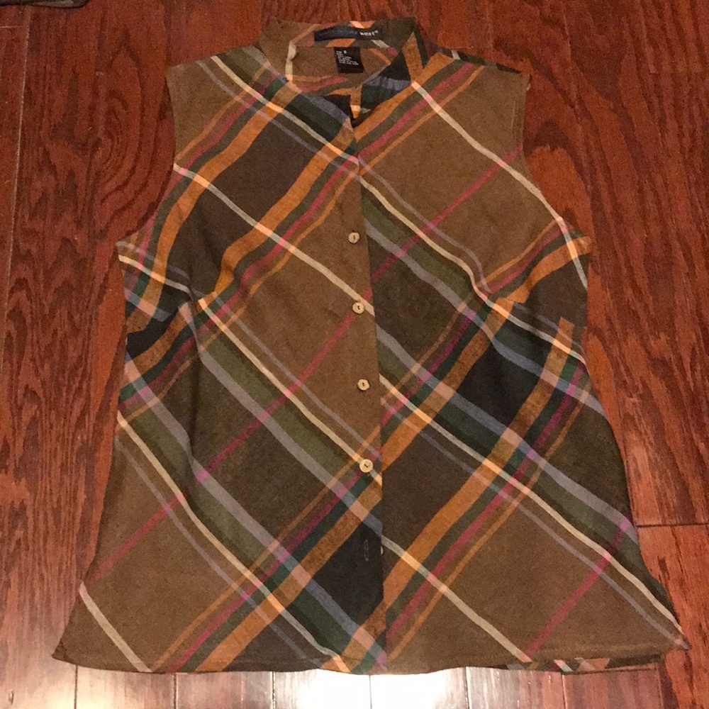 Saint Tropez West 💯Linen Multi Colored Top